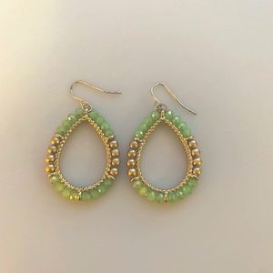 Anthropologie hoop dangle earrings